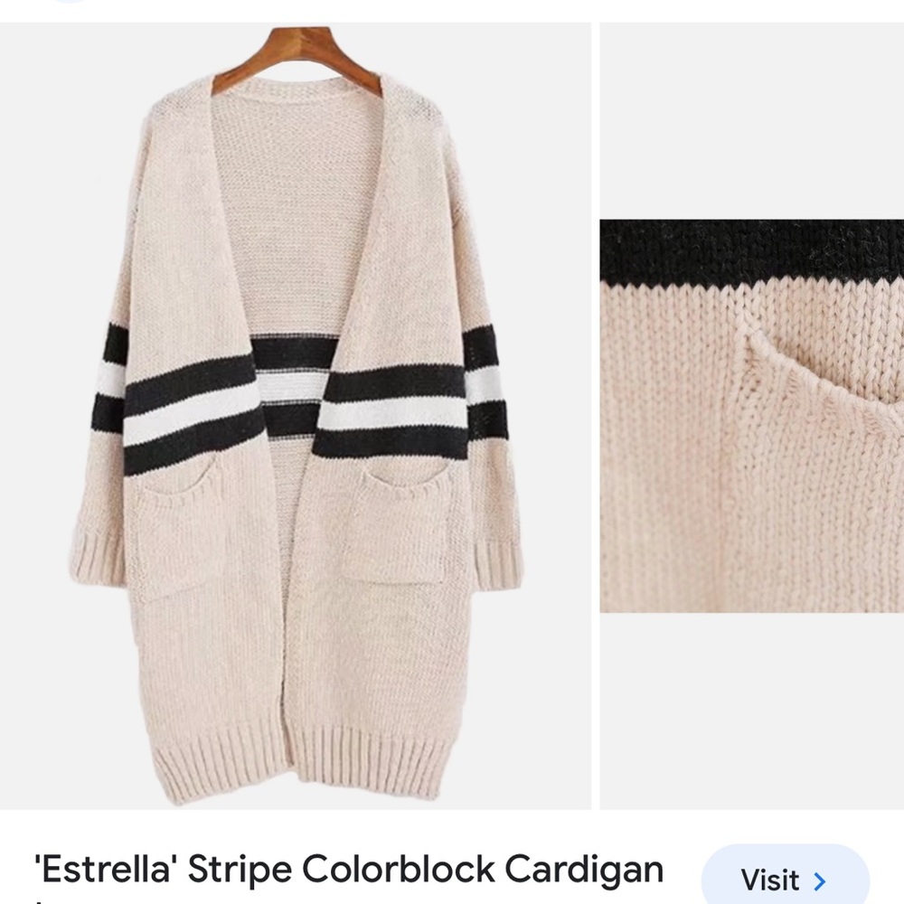 Estrella color stripe cardigan goodnight macaroon